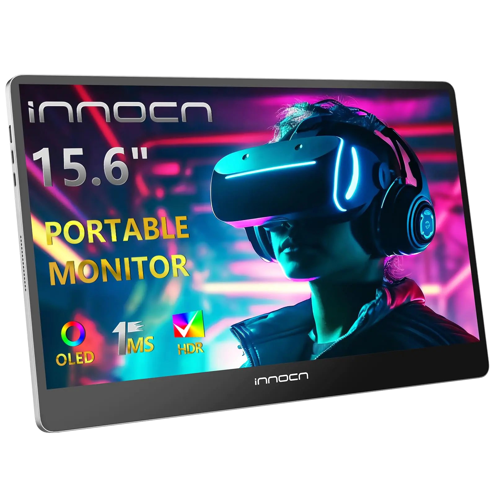 INNOCN 15.6 inch Portable Monitor 15A1F | OLED | 1080P FHD | USB C HDMI | Laptop Monitor Computer Display Gaming Monitor | HDR Detachable Stand Speakers