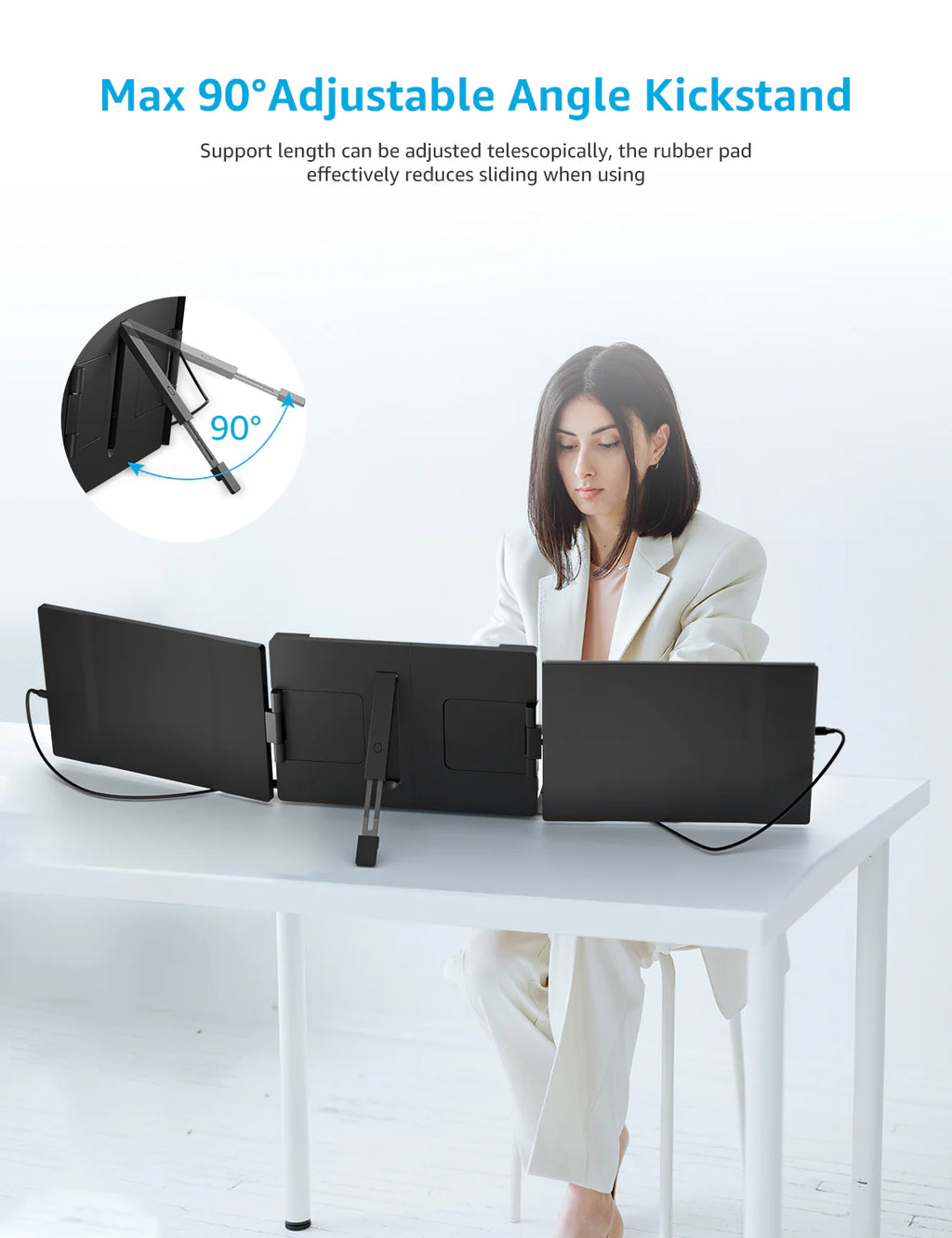 14.1 Inch 1920*1200 60Hz FHD Triple Portable Monitor for Laptop