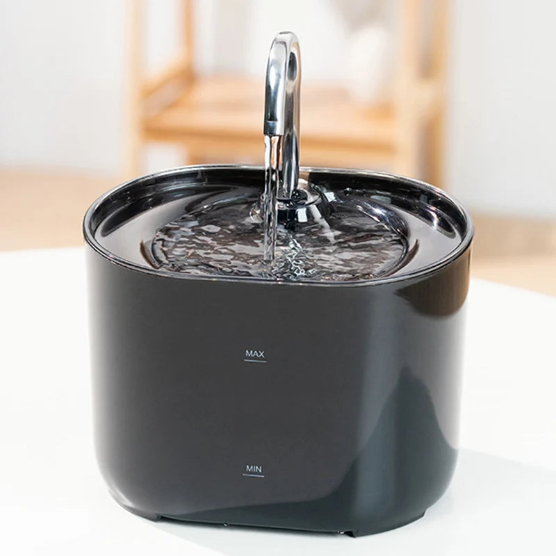 Cats Water Fountain Automatic Filter Cats Fountain with Stainless Steel Faucet Silent Water Pump Pet Cats Dog Water Dispenser