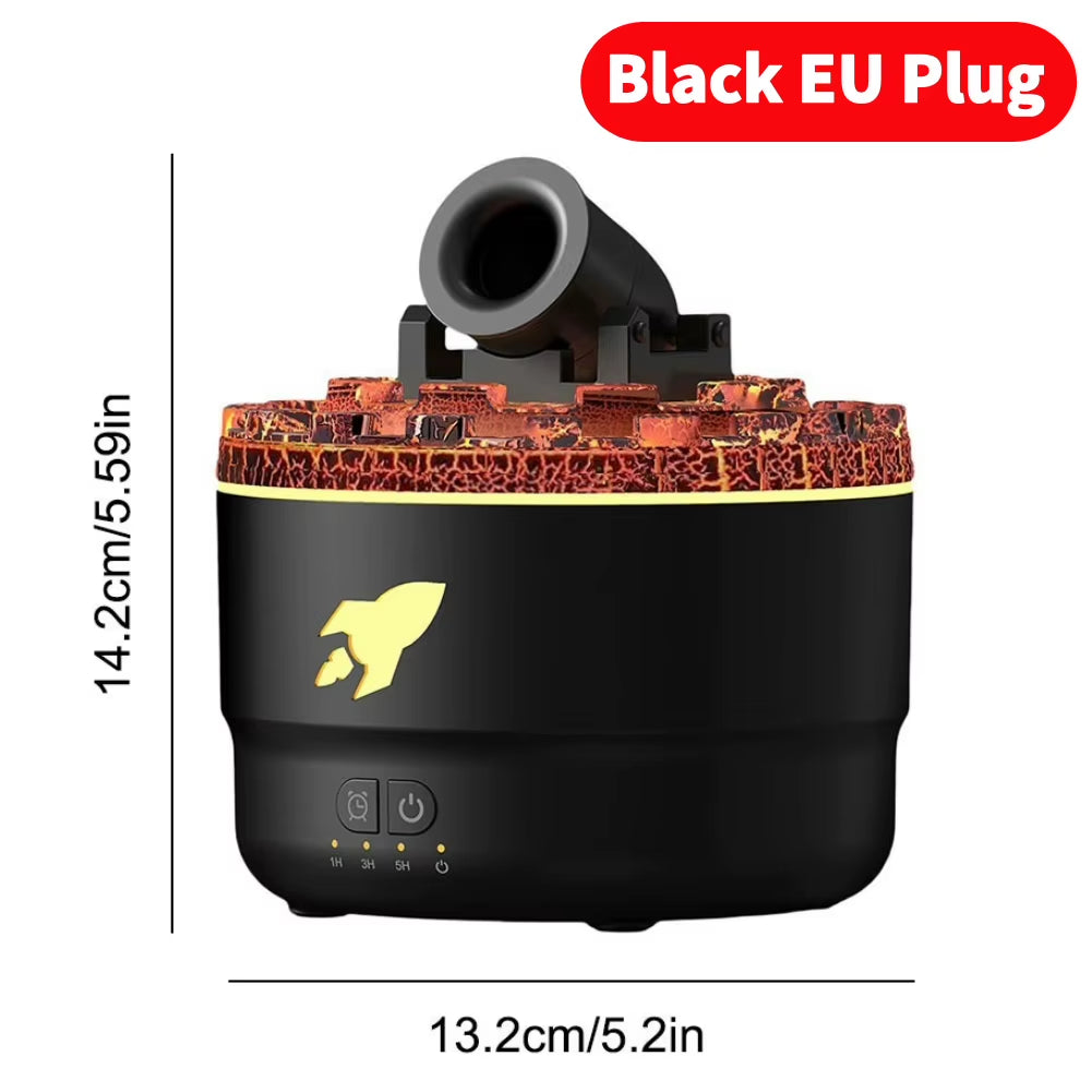 Volcanic Crack Light Cannons Humidifier Essential Oil Diffuser with Timer Cannon Blast Aroma Humidifier Aromatherapy Diffuser