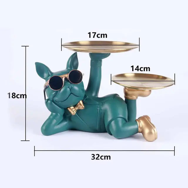 Bulldog Storage Ornament for Office Desktop Decoration