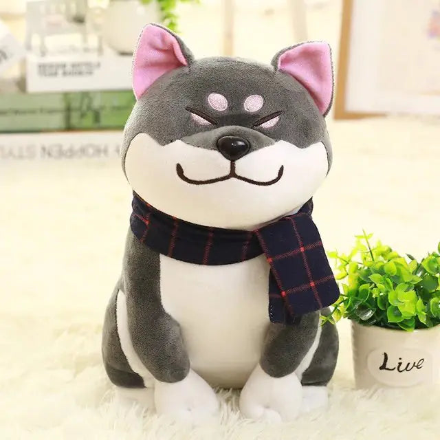 Shiba Inu Plush Toy with Scarf - Stuffed Toy