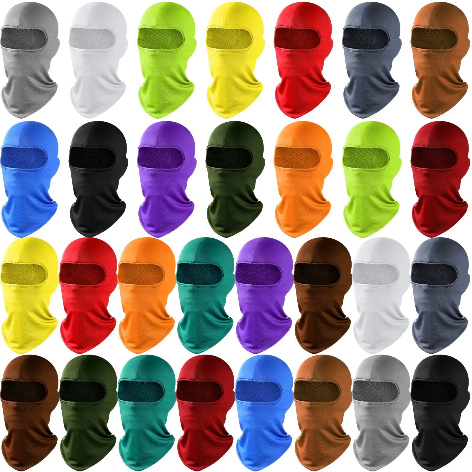 30 Pieces Balaclava Face Mask Men Pasamontañas Hombre Full Face Cover Sun Protection Balaclava UV Protection Face Balaclava Ski Mask Cover for Men Women Outdoor Sports
