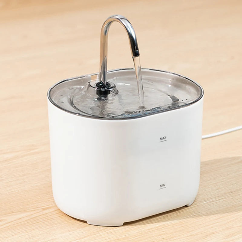 Cats Water Fountain Automatic Filter Cats Fountain with Stainless Steel Faucet Silent Water Pump Pet Cats Dog Water Dispenser
