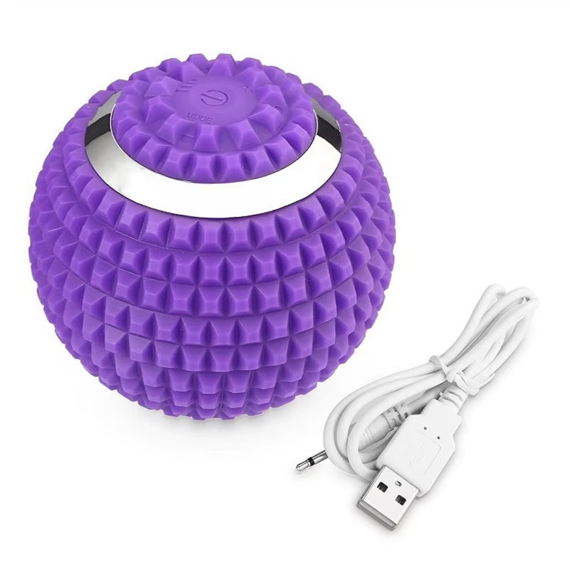 Electric Massage Ball 4-Speed Vibrating Massage Ball USB Rechargeable Massage Roller Training Yoga Fitness Foam Roller