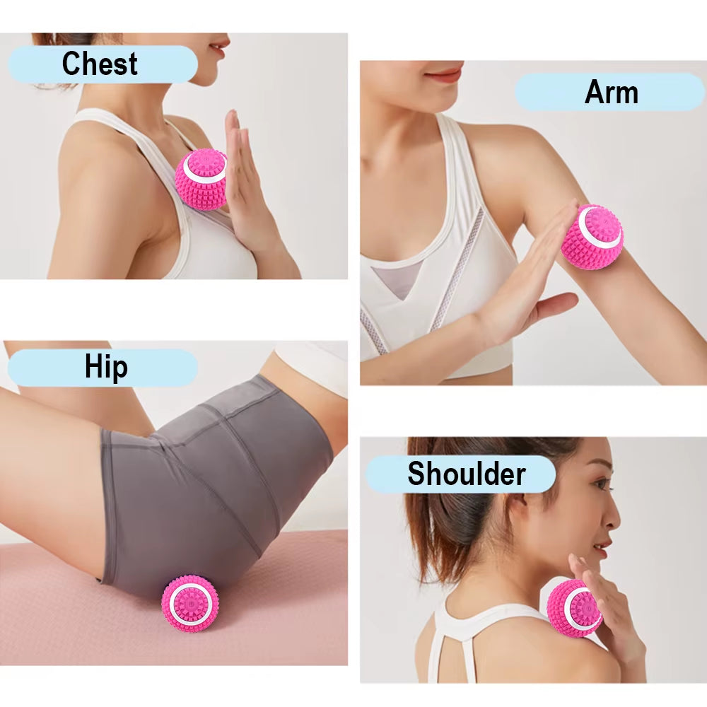 Electric Massage Ball 4-Speed Vibrating Massage Ball USB Rechargeable Massage Roller Training Yoga Fitness Foam Roller