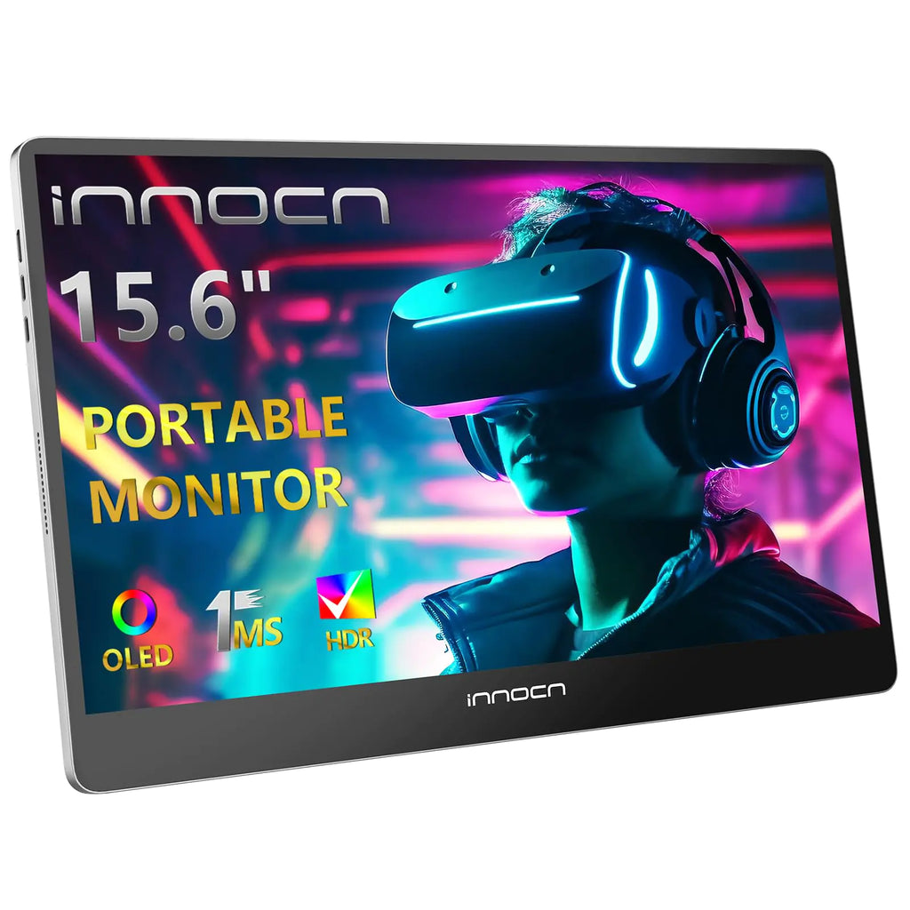 INNOCN 15.6 inch Portable Monitor 15A1F | OLED | 1080P FHD | USB C HDMI | Laptop Monitor Computer Display Gaming Monitor | HDR Detachable Stand Speakers