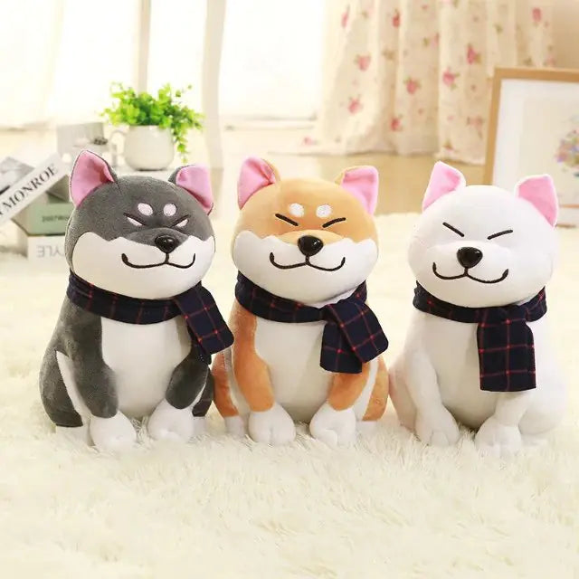 Shiba Inu Plush Toy with Scarf - Stuffed Toy