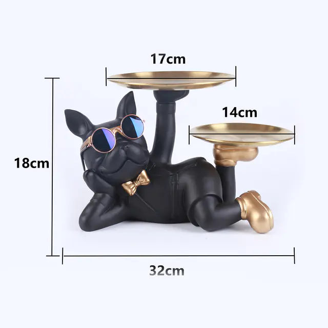 Bulldog Storage Ornament for Office Desktop Decoration